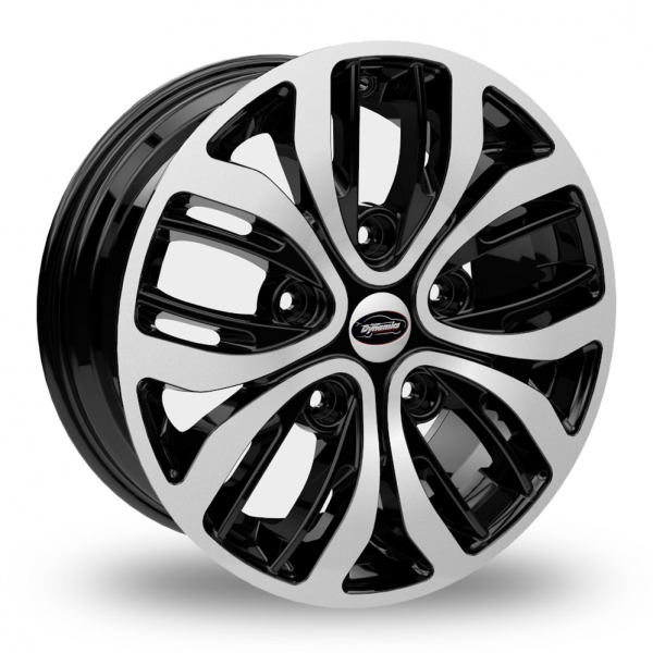 18 Inch Team Dynamics Piranha Black Polished Alloy Wheels