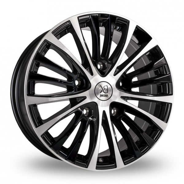 22 Inch BK Racing 191 Black Polished Alloy Wheels