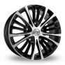 22 Inch BK Racing 191 Black Polished Alloy Wheels