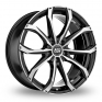 21 Inch MSW (by OZ) 48 Black Polished Alloy Wheels