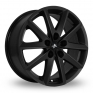16 Inch Fondmetal 7600 Polished Matt Black Alloy Wheels