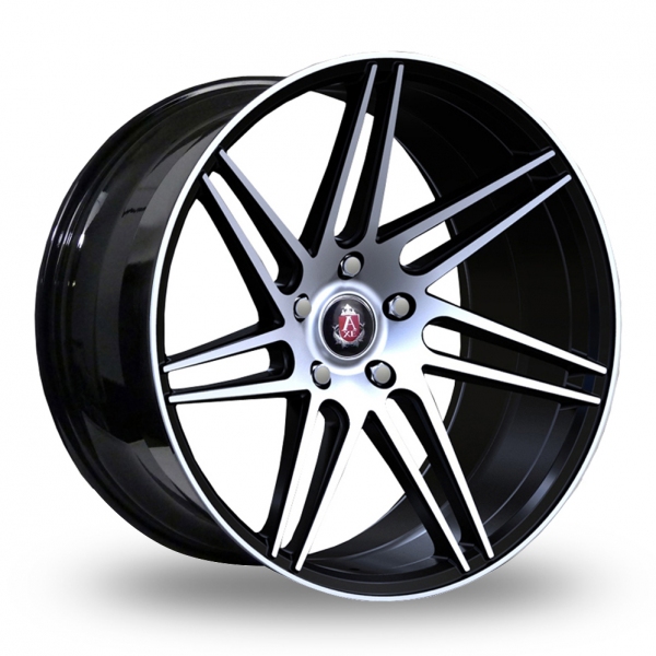 9x20 (Front) & 10.5x20 (Rear) Axe EX31 Black Polished Alloy Wheels