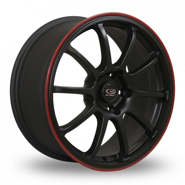 Rota Force Matt Black Red Lip Alloy Wheels