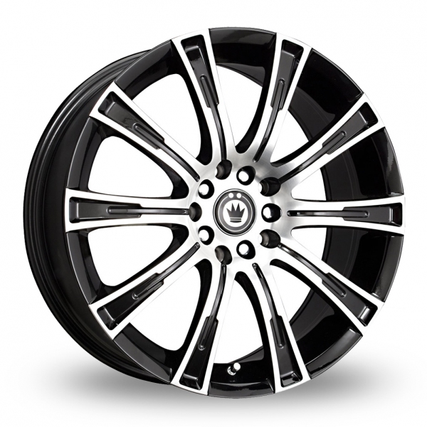 16 Inch Konig Crown Black Polished Alloy Wheels