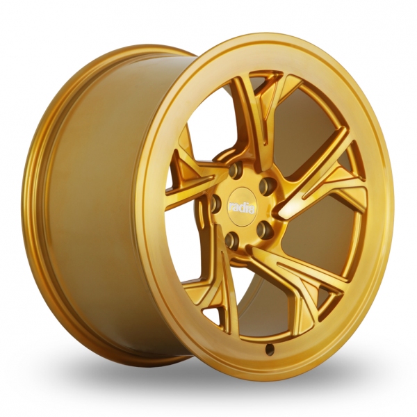 8.5x19 (Front) & 10x19 (Rear) Radi8 R8C5 Gold Alloy Wheels