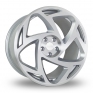 8.5x18 (Front) & 9.5x18 (Rear) Radi8 R8S5 Silver Polished Alloy Wheels