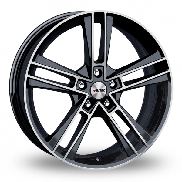 19" Autec Rias Metallic Black/Polished Alloy Wheels