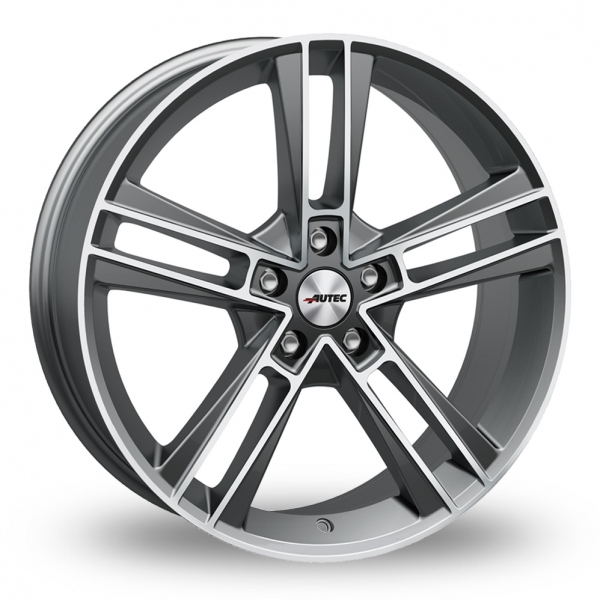 Autec Rias Matt Titan Silver Polished Alloy Wheels