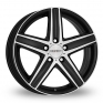 17 Inch Dezent TG Matt Black Polished Face Alloy Wheels