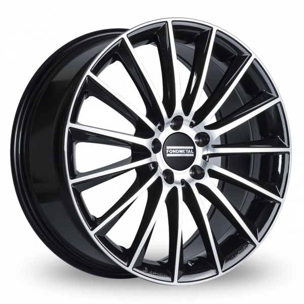 18" Fondmetal Aidon Gloss Black Machined Alloy Wheels