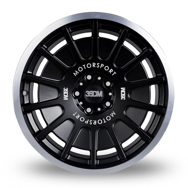 18" 3SDM 0.66 Matt Black Mirror Polished Lip Alloy Wheels