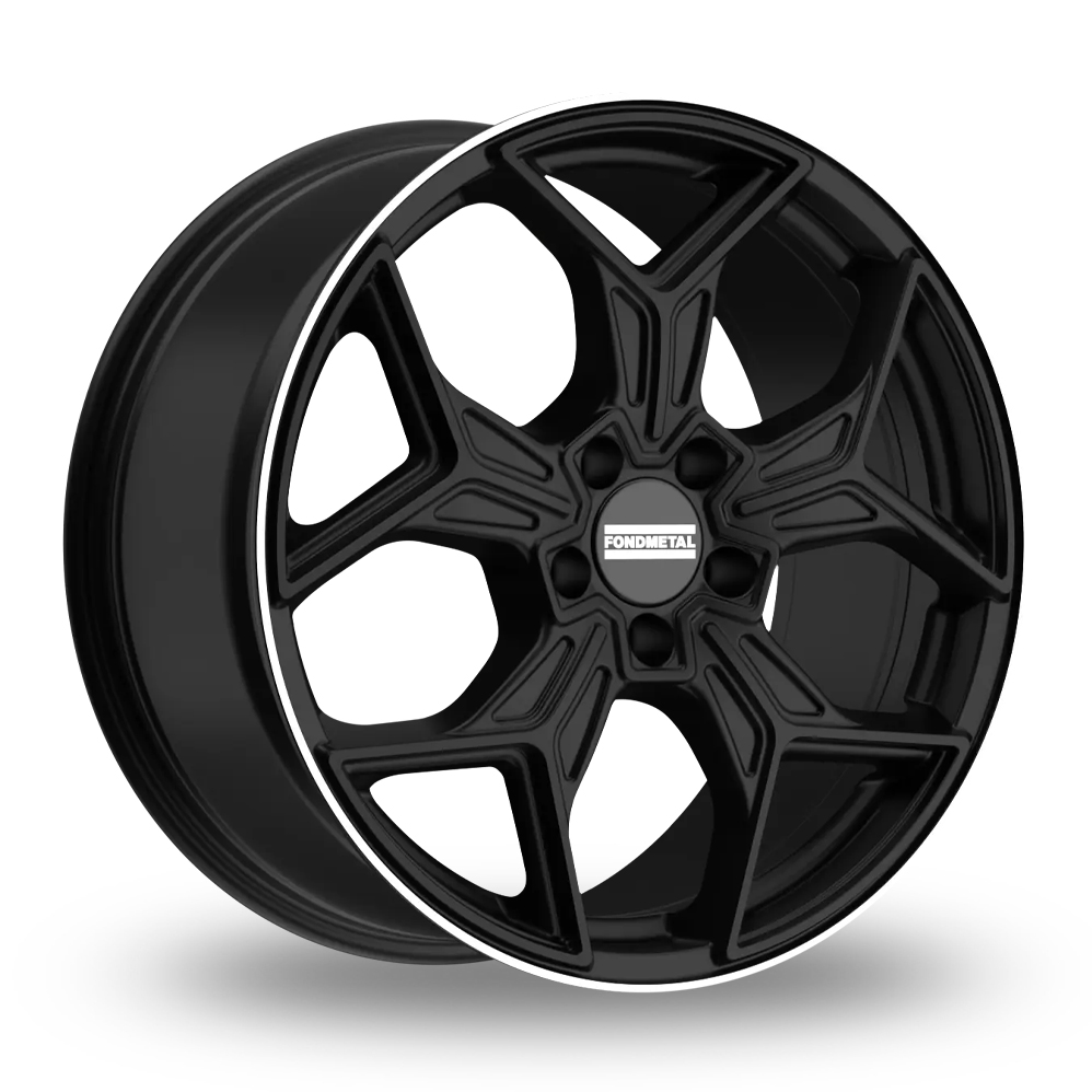 Fondmetal Taranis Matt Black Machined Lip Alloy Wheels