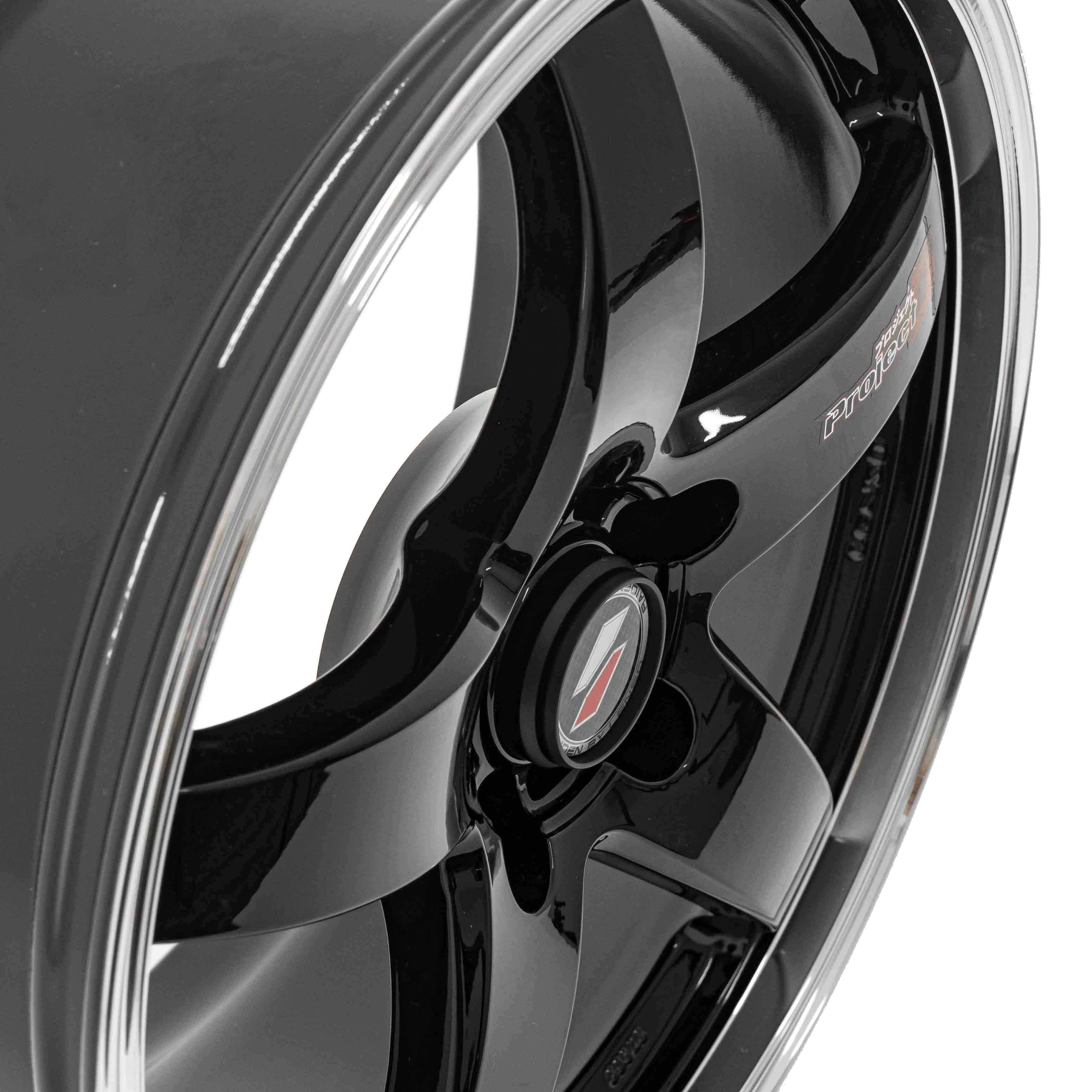 18" Lenso D1R Gloss Black Polished Alloy Wheels