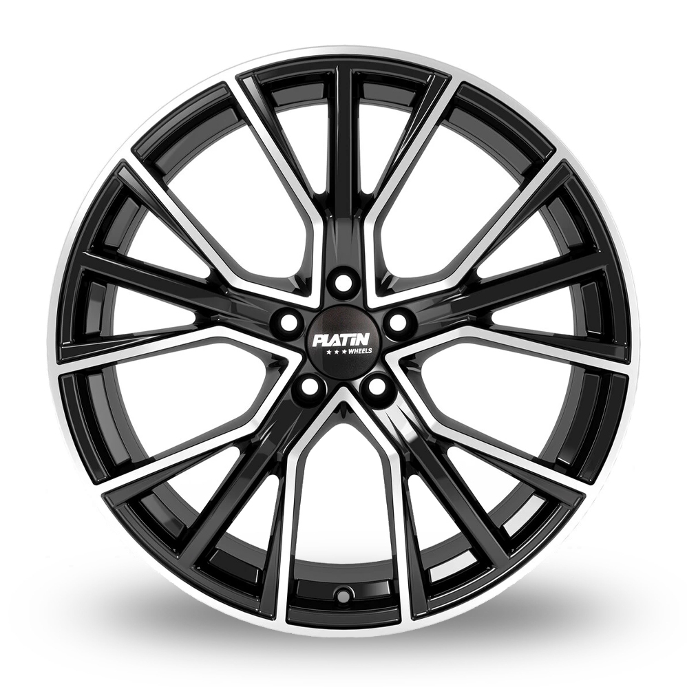 20" Platin P 102 Black Polished Alloy Wheels