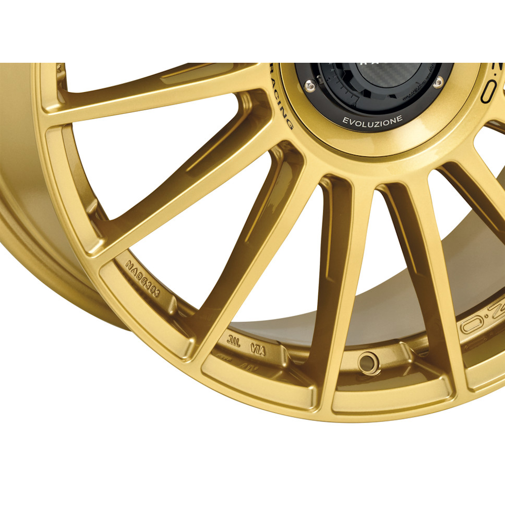 18" OZ Racing Supertur Evoluzione Race Gold Black Lettering Alloy Wheels