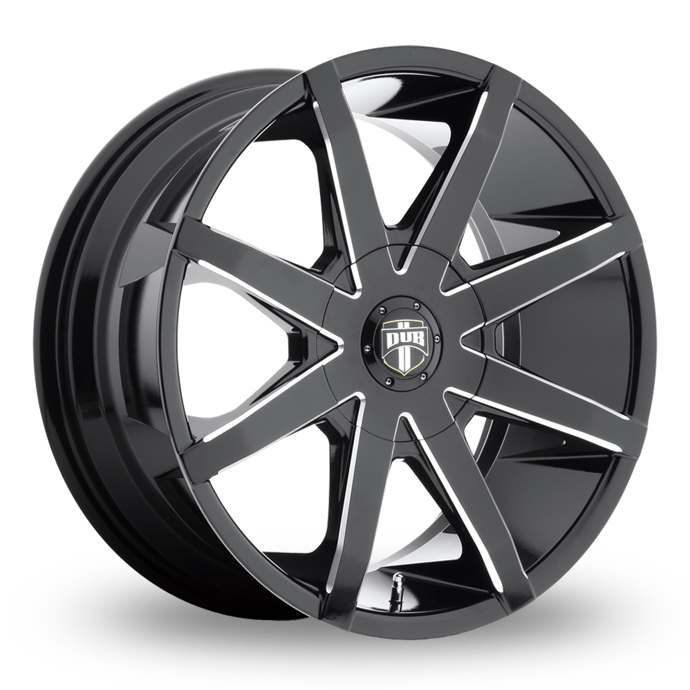 DUB S109 Push (USA Warehouse) Gloss Black Milled Alloy Wheels