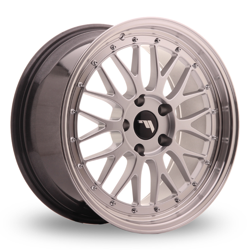 Japan Racing JR23 (9.5x18) Hyper Silver Machined Lip Alloy Wheels