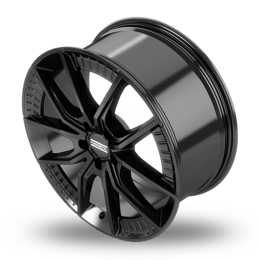21" Fondmetal Elatha Gloss Black Alloy Wheels