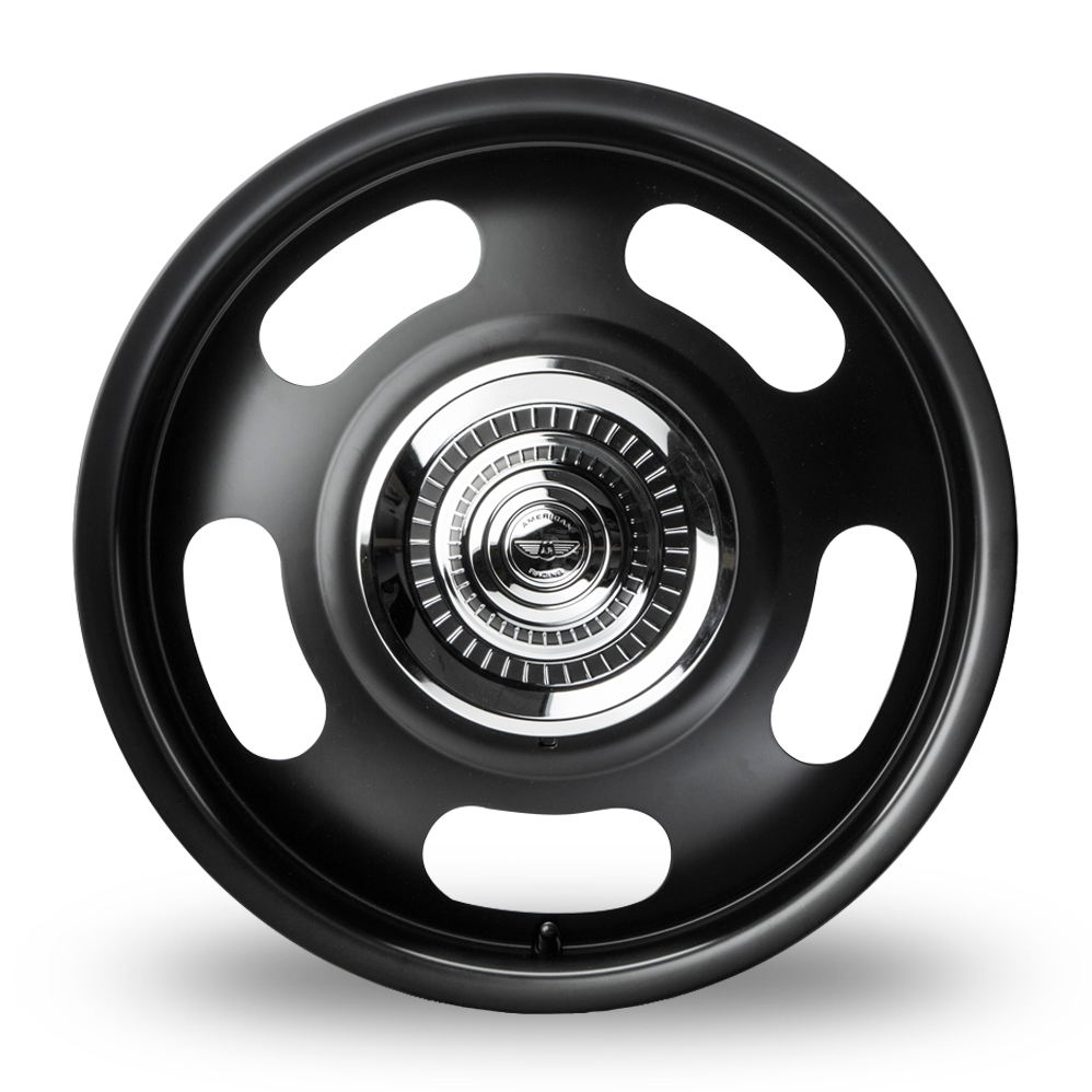 20" American Racing Vintage VN506 Satin Black Alloy Wheels