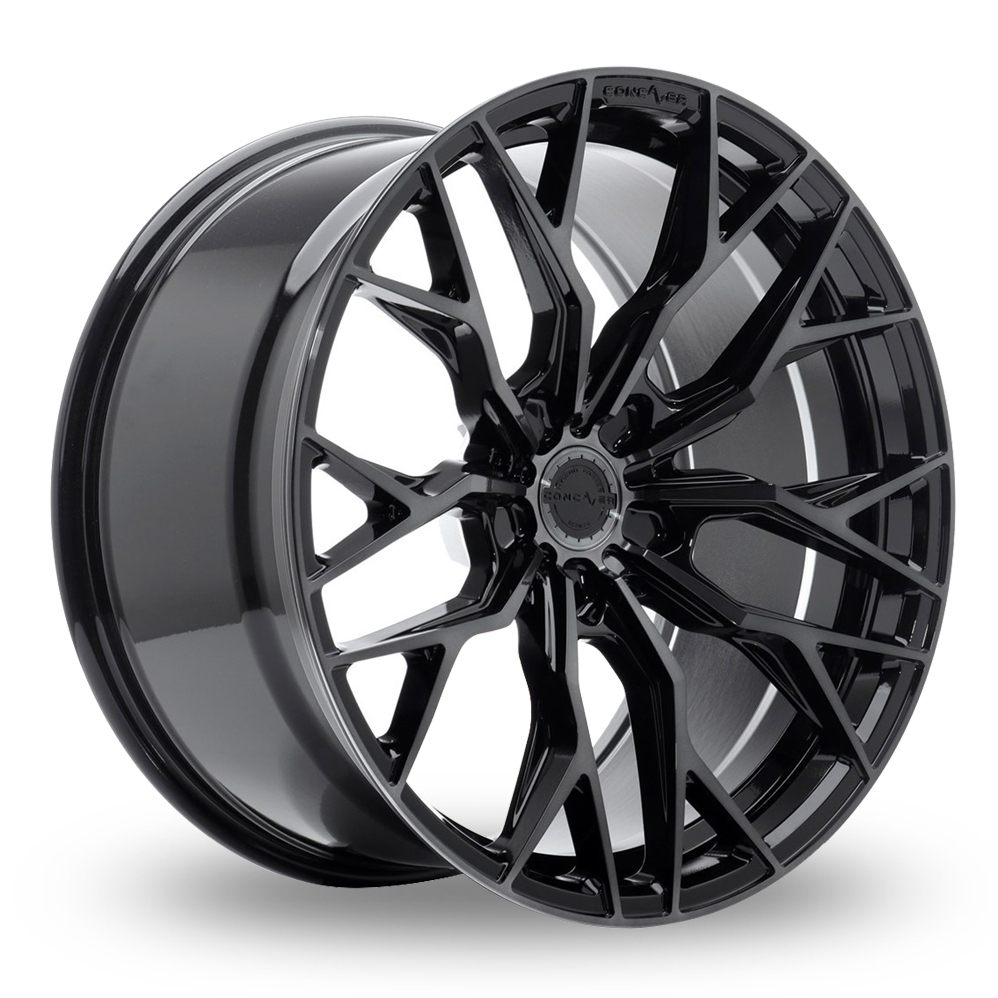 Concaver CVR1 (11x23) (Deep Concave) Double Tinted Black Alloy Wheels