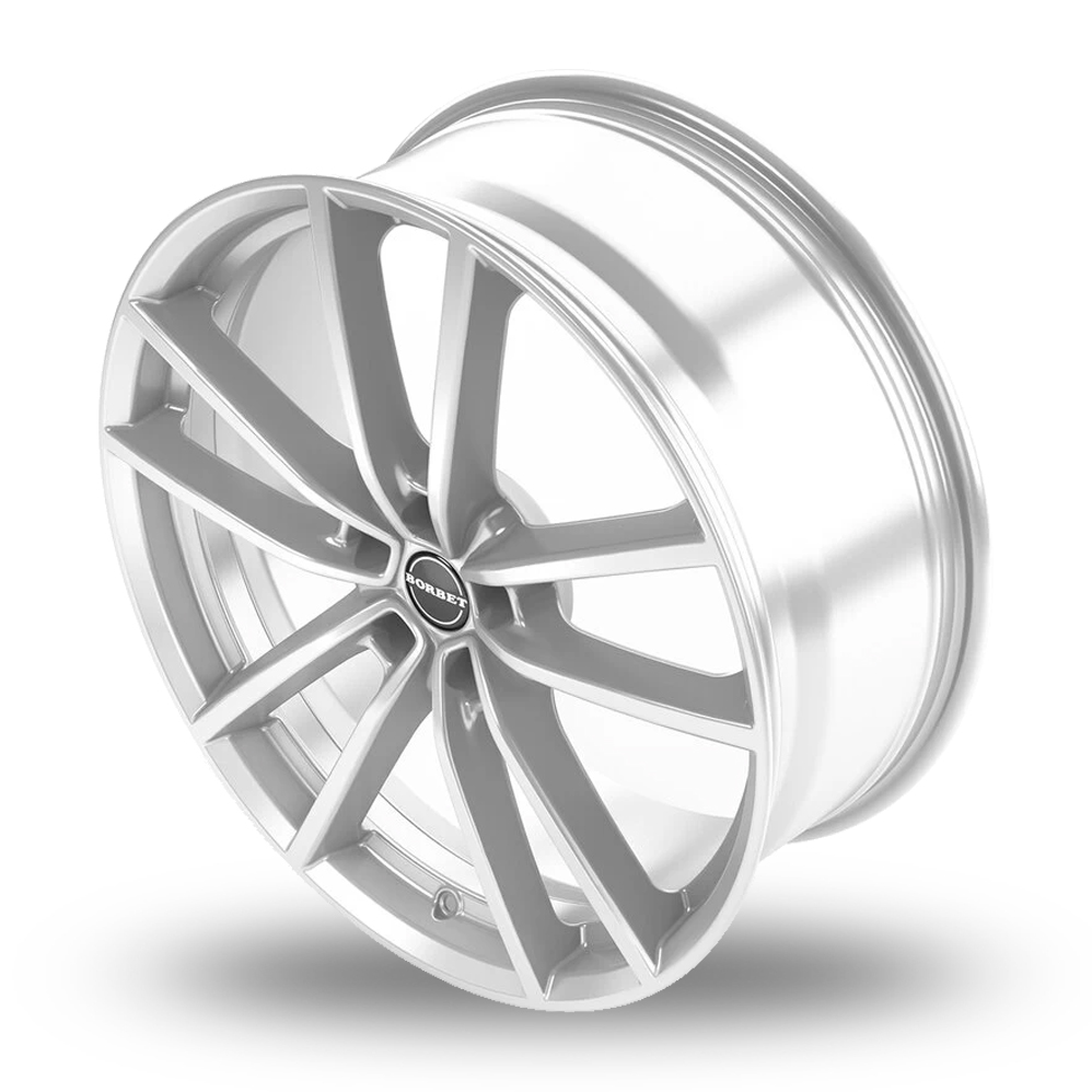 19" Borbet W Crystal Silver Alloy Wheels
