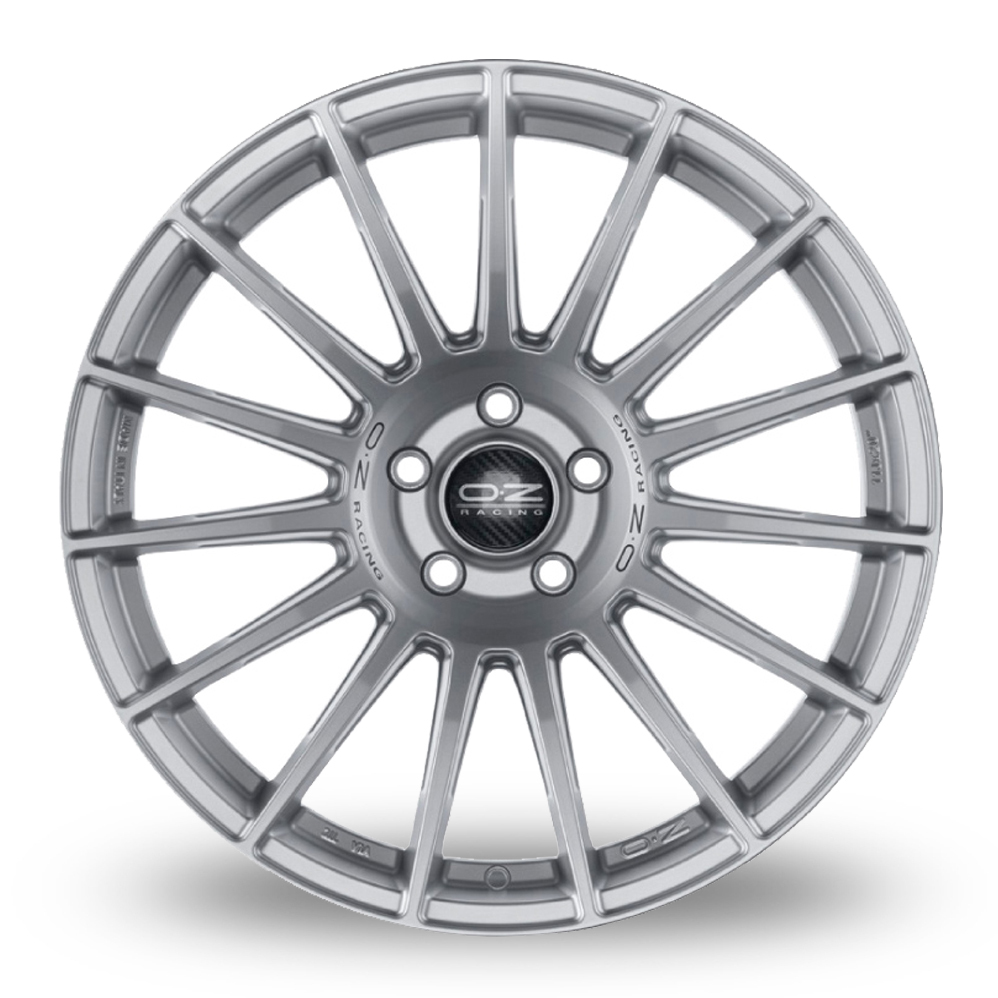 20" OZ Racing Superturismo Dakar Matt Race Silver Black Lettering Alloy Wheels
