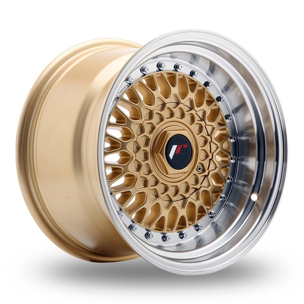 Japan Racing JR9 (9x15) Gold Machined Lip Alloy Wheels