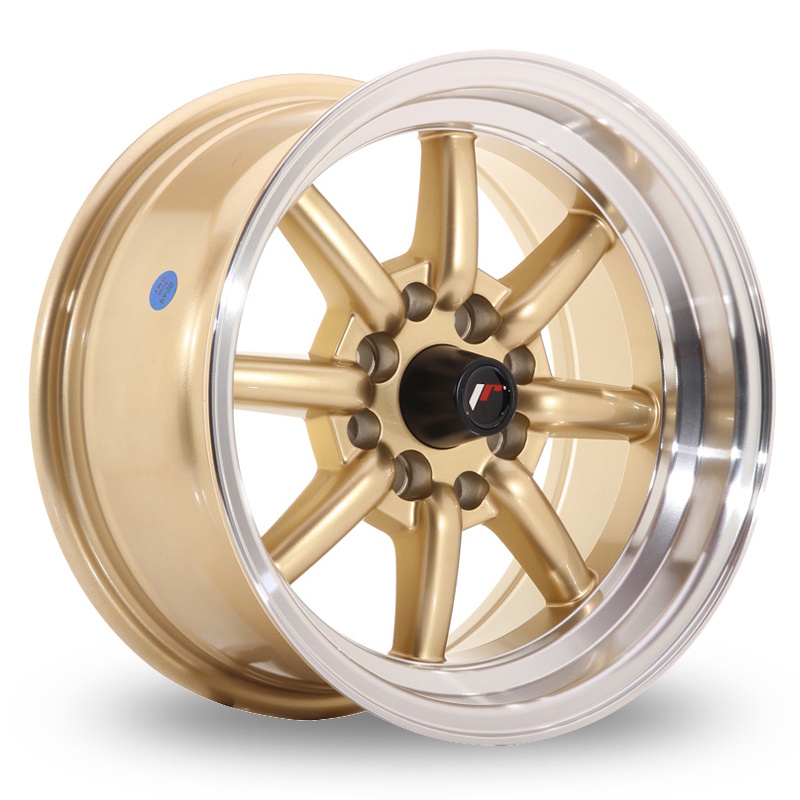 Japan Racing JR19 (7x14) Gold Machined Lip Alloy Wheels