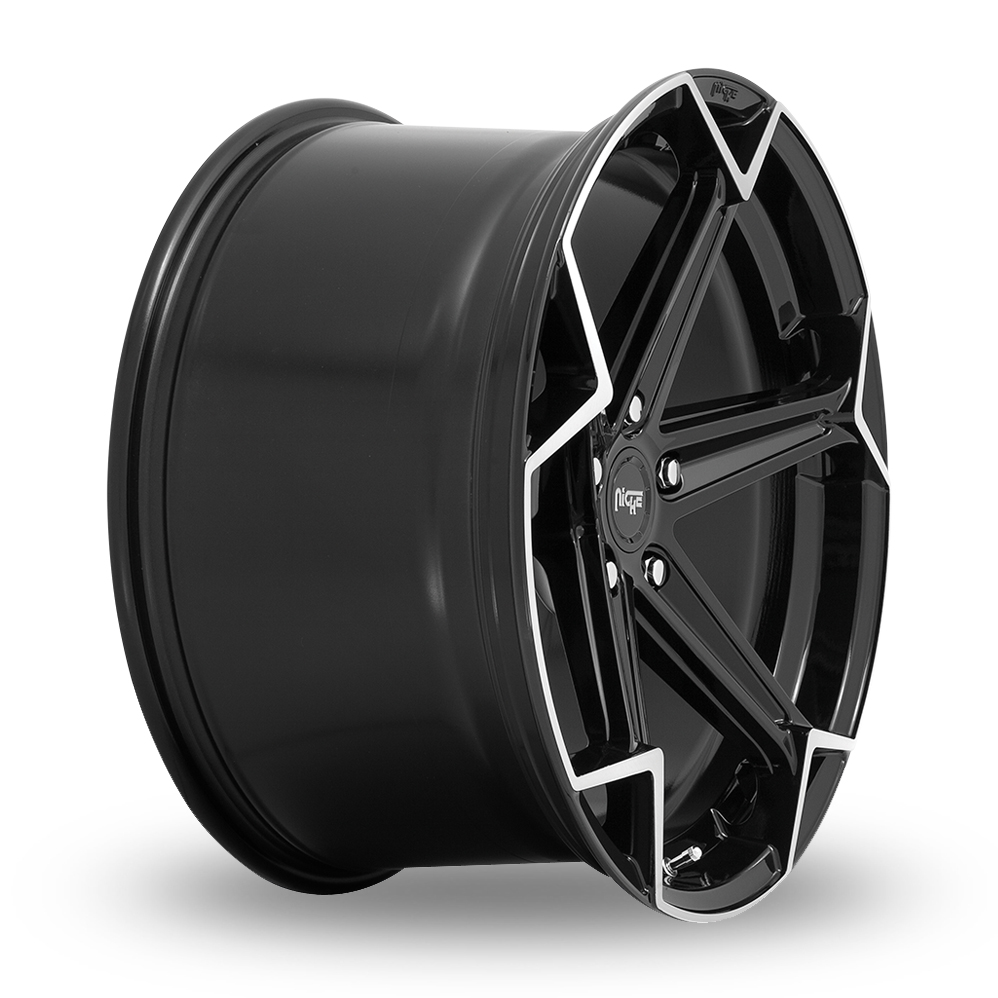 20" Niche N259 Arrow Gloss Black Brushed Alloy Wheels