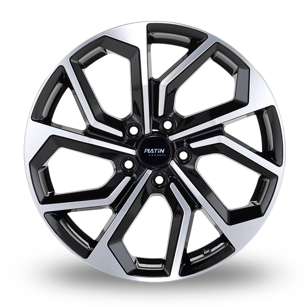 18" Platin P 97 Black Polished Alloy Wheels