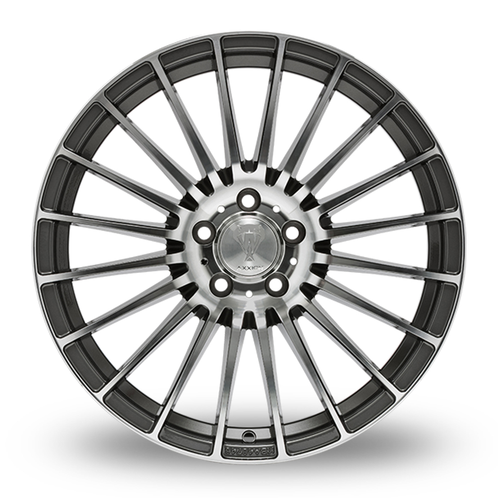 20" Axxion AX5 Daytona Grey Machined Alloy Wheels