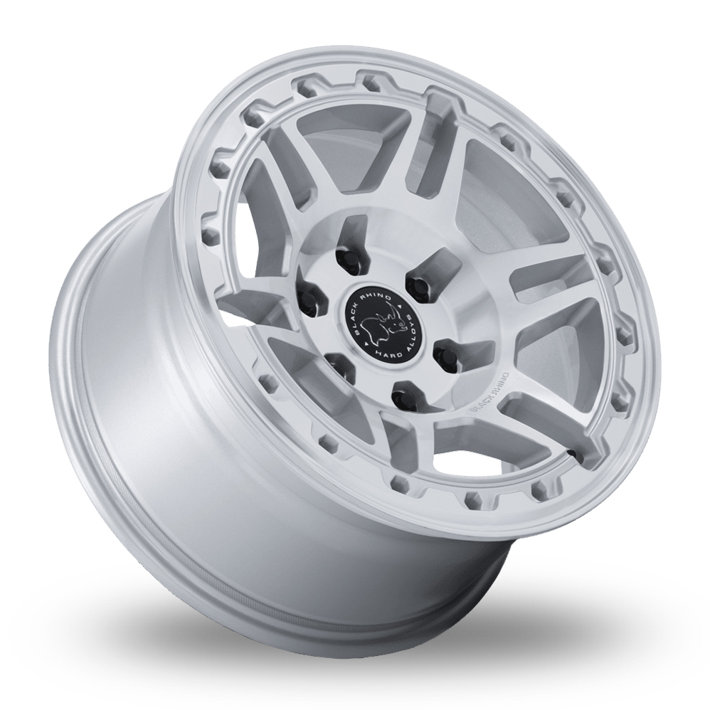 17" Black Rhino BR039 Vanguard (USA Warehouse) Gloss Silver Machined Alloy Wheels