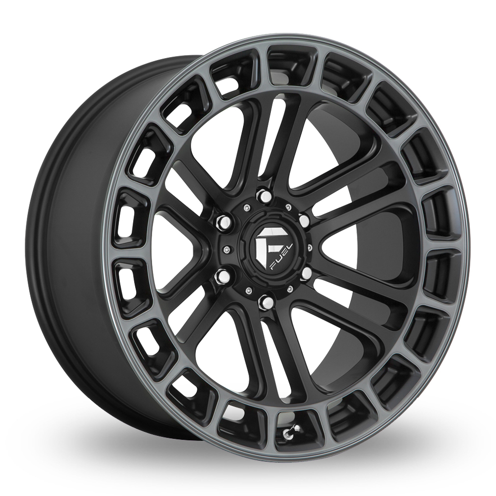Fuel Off-Road D720 Heater (EU Warehouse) Matt Black Double Dark Tint Machined Alloy Wheels