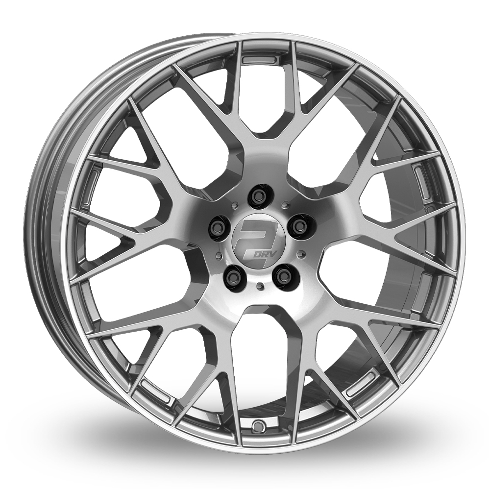2DRV WH47 Gunmetal Polished Rim Alloy Wheels