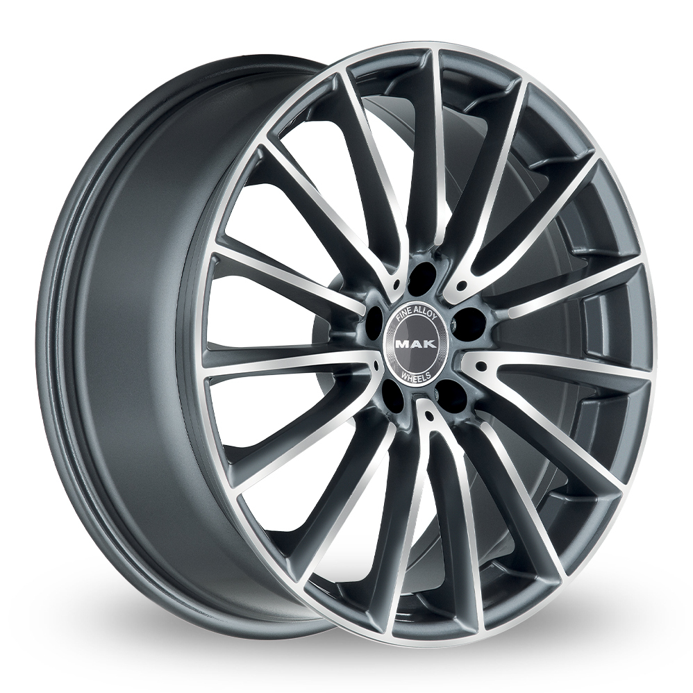17 Inch MAK Komet (Special Offer) Gun Metal Mirror Face Alloy Wheels