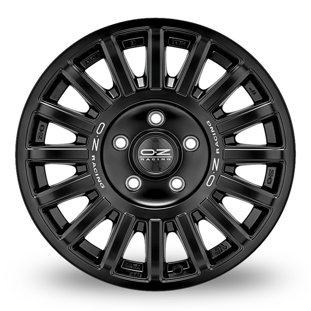 17" OZ Racing Rally Raid Matt Black Silver Lettering Alloy Wheels