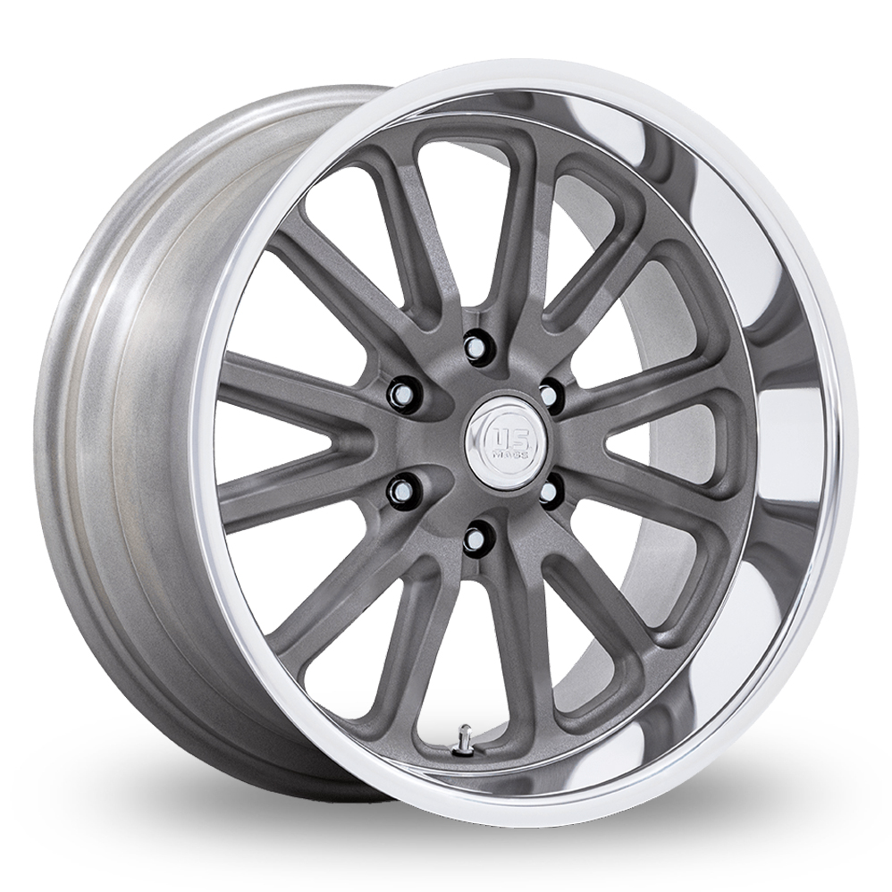 US Mags UC145 Rambler 6 Matte Gunmetal Diamond Cut Lip Alloy Wheels