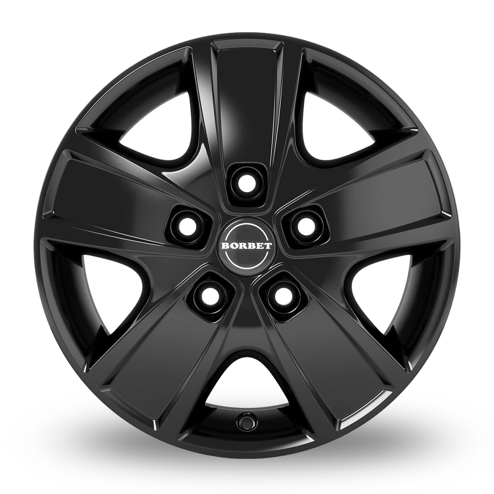 16" Borbet CWG Gloss Black Alloy Wheels