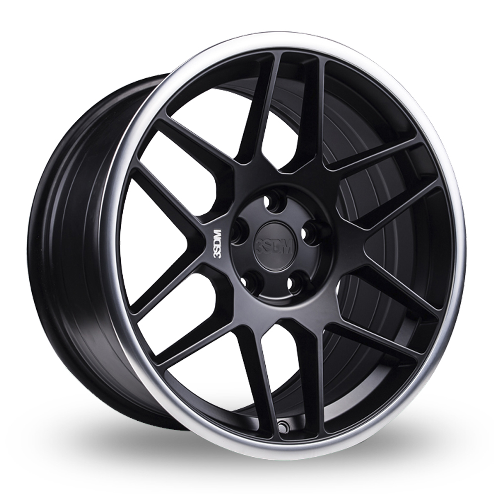 3SDM 0.09-SF Matt Black Mirror Lip Alloy Wheels
