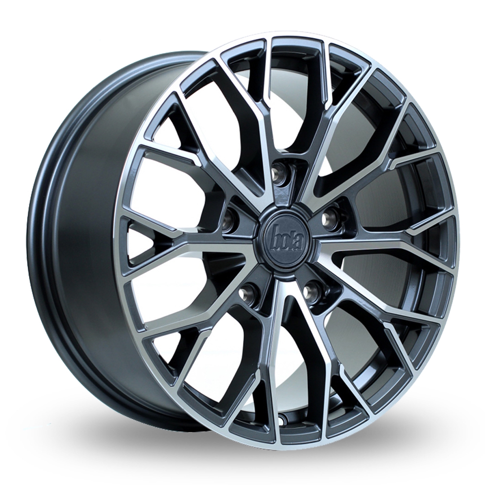 Bola Vansport B24 Gloss Gunmetal Polished Alloy Wheels