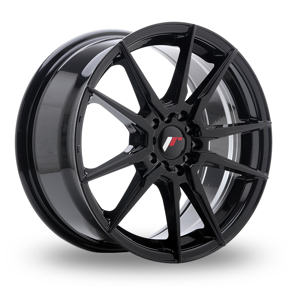 Japan Racing JR21 (9x17) (Custom Fitment) Gloss Black Alloy Wheels