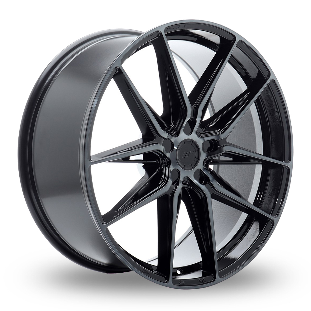 Japan Racing JR44 (9x21) (Custom Fitment) Black Machined Tinted Face Alloy Wheels