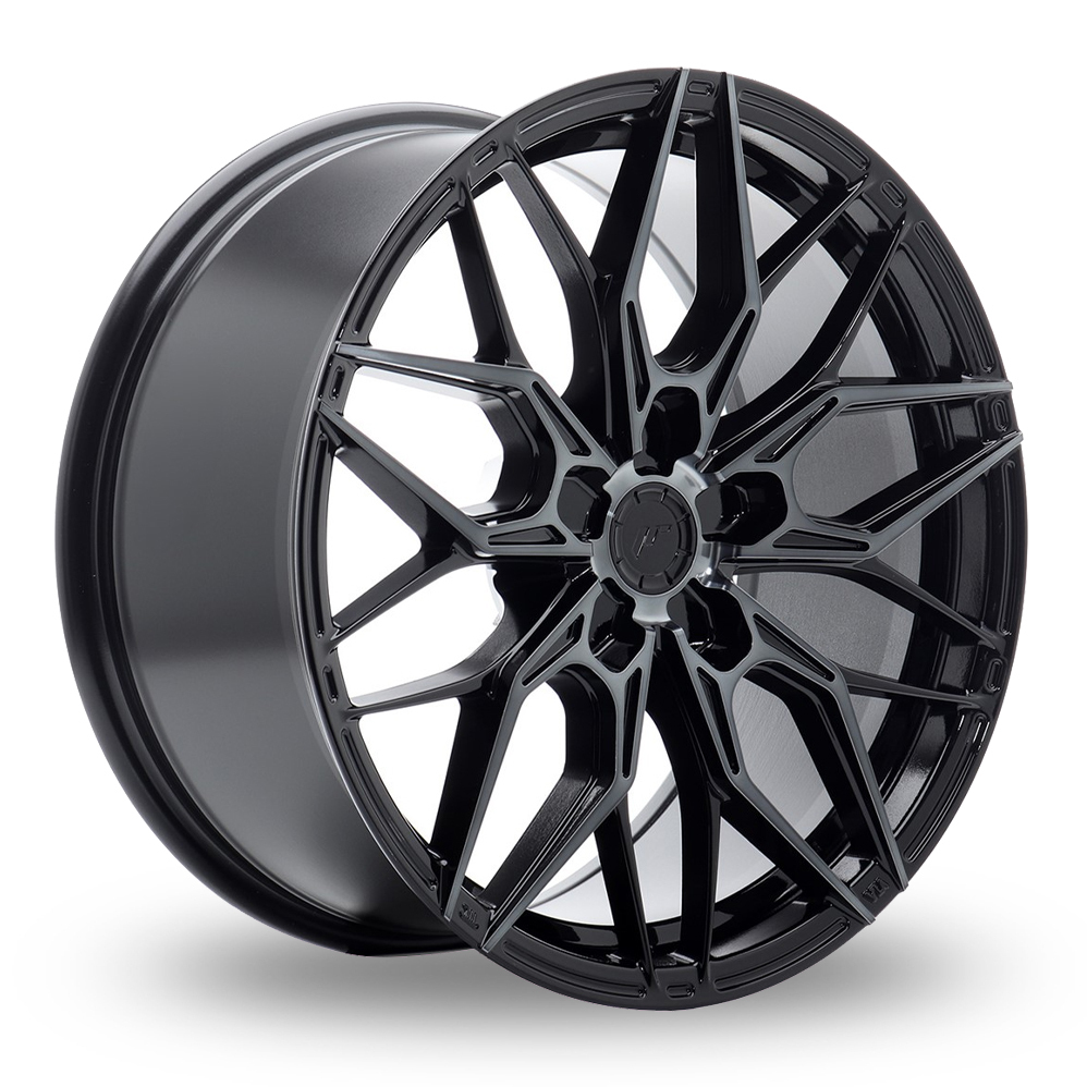 Japan Racing JR46 (10x19) (Custom Fitment) Black Machined Tinted Face Alloy Wheels