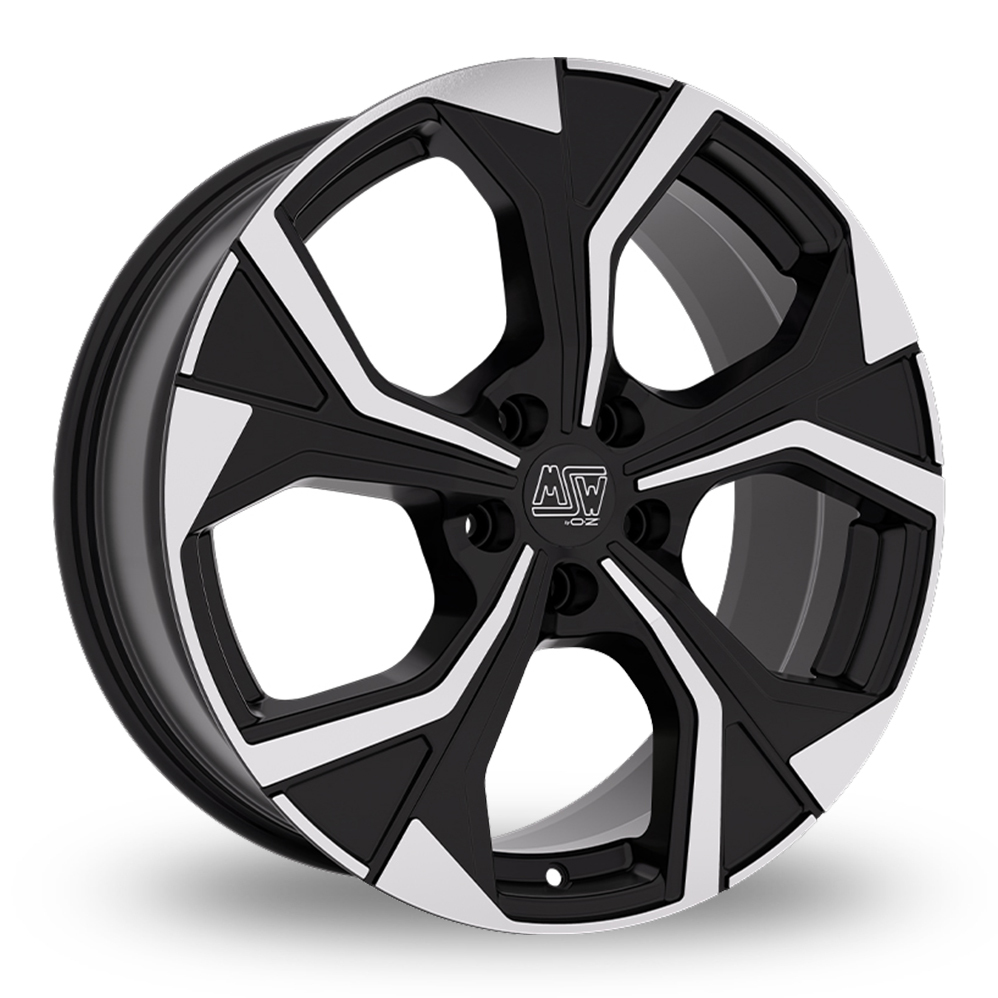 MSW (by OZ) 43 Gloss Black Polished Alloy Wheels