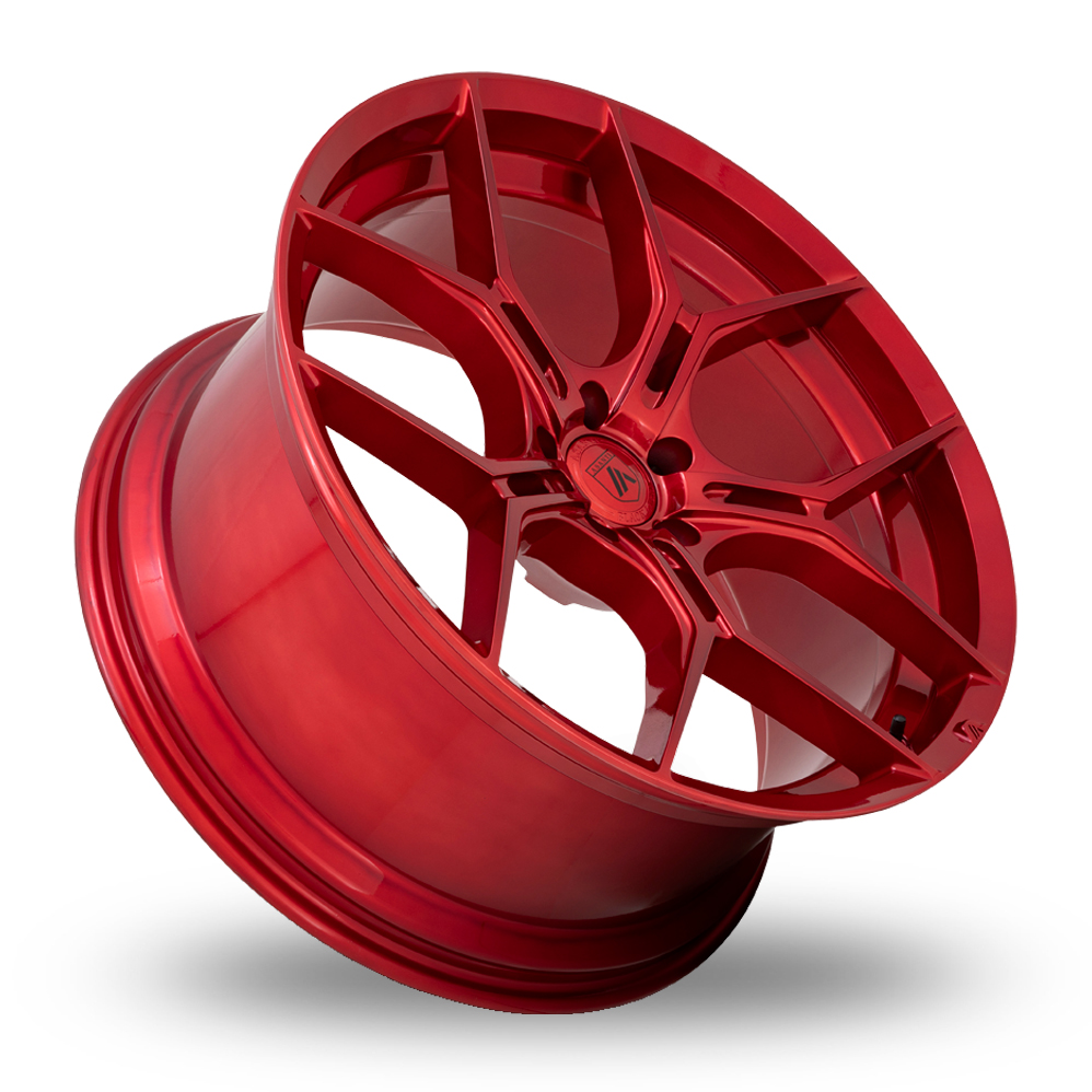 22" Asanti Black ABL-37 Monarch Candy Red Alloy Wheels