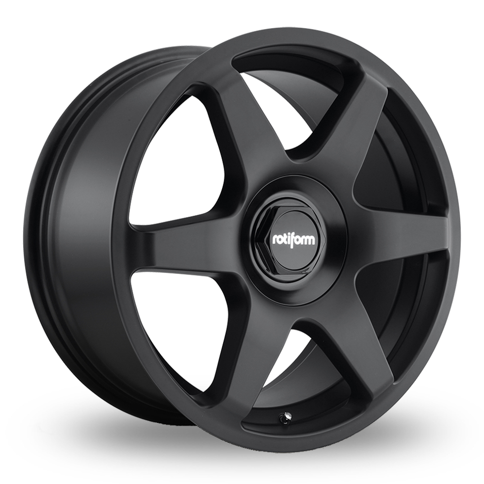 19 Inch Rotiform SIX (EU Warehouse) Matt Black Alloy Wheels