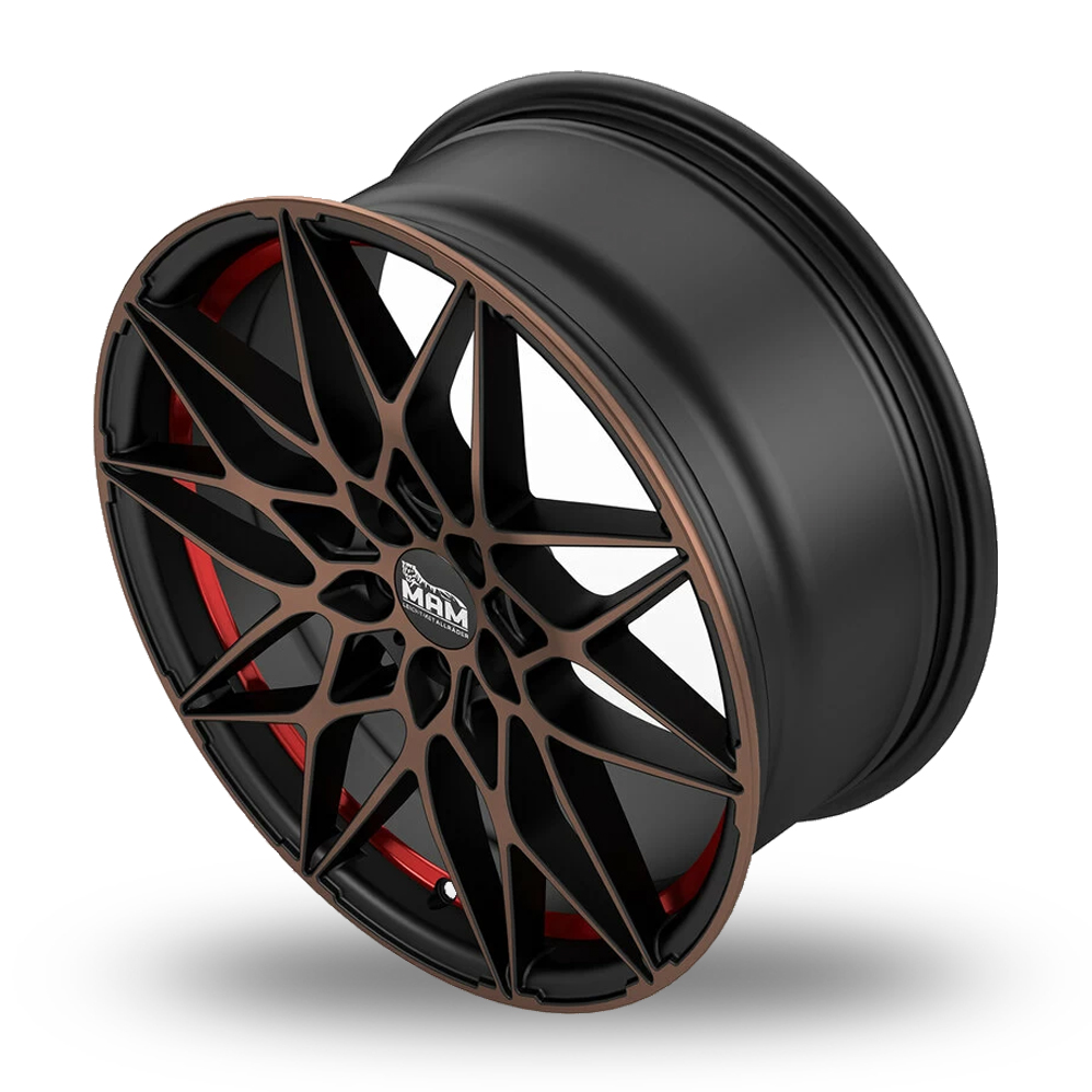 18" MAM B2 Bronze Red Inside Alloy Wheels