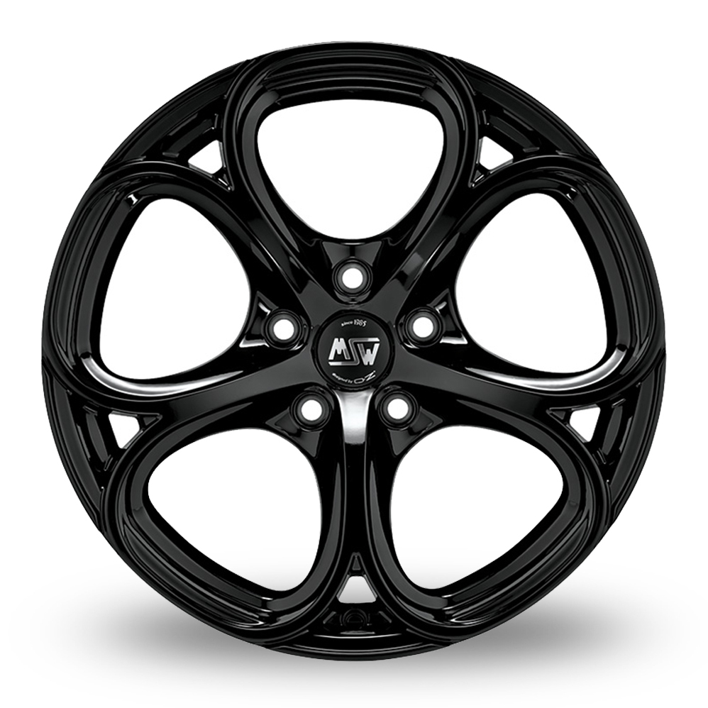 18" MSW (by OZ) 82 Gloss Black Alloy Wheels