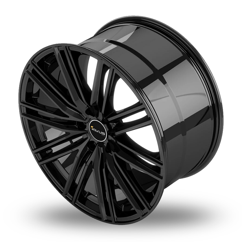 20" Avus Racing AC-M08 Black Alloy Wheels