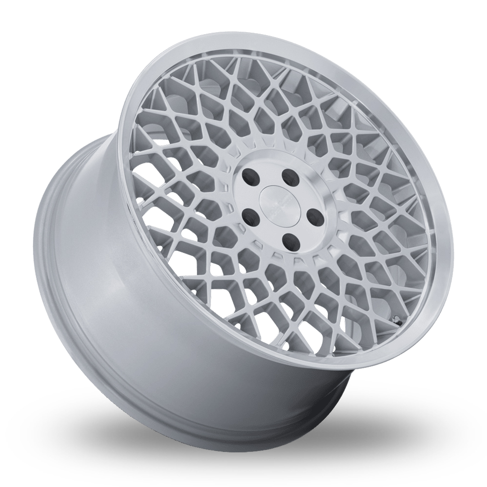 18" Rotiform RC212 CJJ Gloss Silver With Machined Lip Alloy Wheels